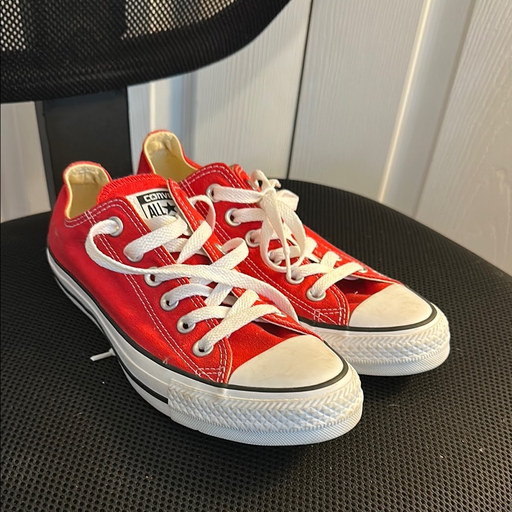 Converse Red Low-Top Sneakers